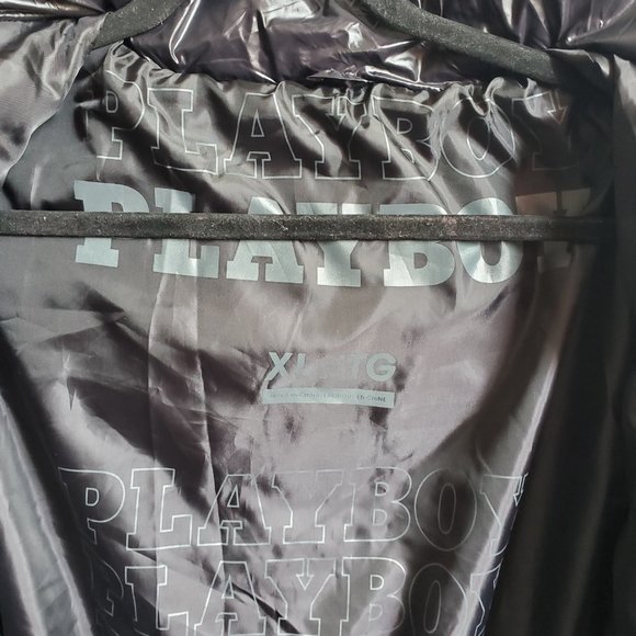 Women's Black PLAYBOY Puffer Jacket | Size XL. Nwt - Picture 4 of 7